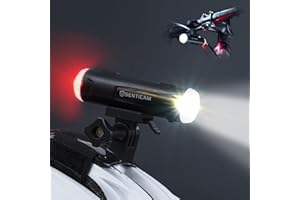 Senticam Bike Helmet Light, USB Rechargeable Dual Front & Rear Cycle Helmet Lights,IP66 Water Resistant Portable Bicycle Helmet Torch with Running Time Up to 86 Hours