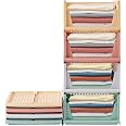 Organisateur Tiroir RMAN 3 Pièces - Boîtes Rangement Vêtements Pliables Pour Armoire, Dressing - Blanc