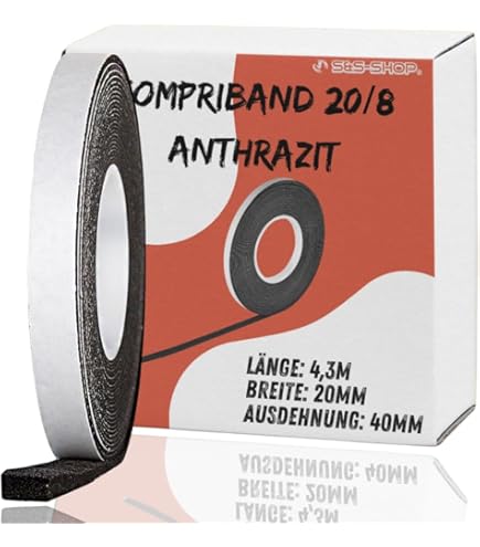 FD-Workstuff Comprimeerband 15/4 │ antraciet │ 1 stuk │ 8 m lang