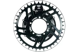 windmeile | Lekkie Bling Ring Set, 40T, Noir-Rouge Noir-Noir Noir-Argent, pour Bafang BBS01 et BBS02, Plateau, Gaine Moteur, Spacer, E-Bike, Pedelec