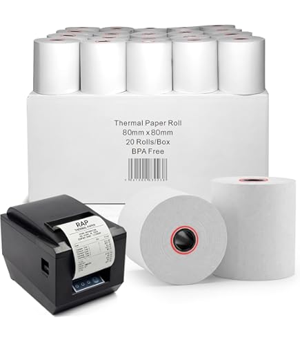 20 Rolls) 80 x 80 Money Saver Premium Thermal Till Rolls for Cash