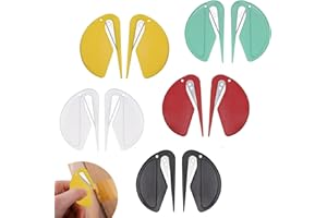 ANYUANKW 10 Pezzi Tagliacarte Sicuro ed Efficiente Tagliacarte da Scrivania in Plastica Mini Tagliacarte Apribuste per Incartare Posta e Carta Tagliare (Cinque Colori)