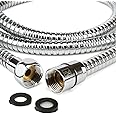 H&S 1.75m (69”) Stainless Steel Replacement Shower Hose Anti-Kink with 2 Washers - Chrome