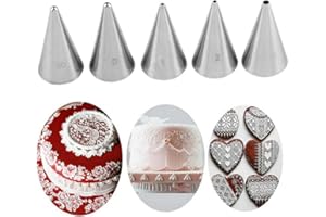 BrilliantDay Set di 5 Pezzi Ugello in Acciaio Inossidabile Decorazione Pasticceria - per Decorazione Pasticceria, Pasticceria Kit Torte, Dolci Cupcake, Utensili Pasticceria#4