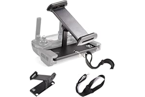 KUUQA Aluminum-Alloy Foldable Tablet Stand Holder Extender with Lanyard Compatible with Mavic Pro/Mavic Mini/Mavic 2/Mavic Air/Spark Remote Controller Device