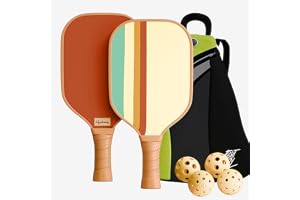 Lifelong Professional Pickleball Paddle Set| Fiberglass Surface|16 mm Thickness| 4 Pickle Ball Balls|Paddle Cover Bag| Cushion Comfort Handle Grip|Durable Pickleball Paddle |Outdoor Game,Multicolor