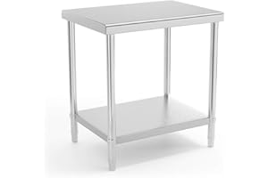 ‎ROYAL CATERING Royal Catering RCAT-80/60-NW Edelstahltisch Fläche 80 x 60 cm Tragkraft 190 kg Ebenen 2