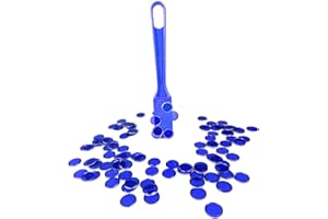 AcpopbM Kit de Bingo Magnétique - 1 Bâton Magnétique + 100 Jetons Loto - Jeu Éducatif pour Enfants et Accessoire Pratique de Stockage (Bleu)