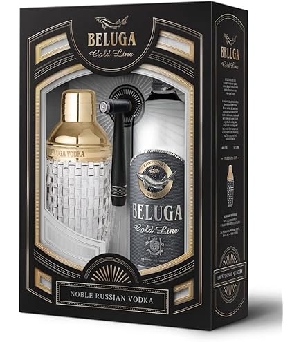 Beluga Gold Line Gift Set in Leather Beluga Gold Line Vodka 0.7 L