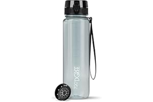 720°DGREE Butelka na wodę "uberBottle" + sitko do owoców - 350 ml, 500 ml, 650 ml, 1l, 1,5 l, 2 l, nie zawiera BPA, wodoodporna, szczelna, wielokrotnego użytku, lekka, idealna do szkoły, sportu