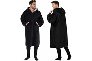 Sienna Extra Long Oversized Blanket Hoodie, Ultra Soft Wearable Throw with Pockets Sleeves Soft Sherpa Fleece Hooded Blanket Giant Sweatshirt