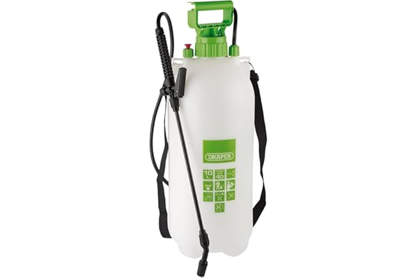 Draper Pulvérisateur à Pression pour Chariot 10 L | Pompe EPDM | Pulvérisateur de Jardin | Pompe de pulvérisation désherbant | Pesticides, insecticides, fongicides | 82469, Vert