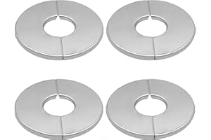 Hayaww 4 Pcs Collar De TuberíA, Cromo Roseta Para Grifo Roseta De Tubo Collar Para TuberíA Radiador Cubierta Collar De Tubo, 23mm/34mm/51mm, Para Grifos, TuberíAs, Tubos De Radiador (23mm)