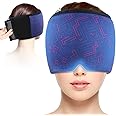 Hilph Adjustable Migraine Relief Cap Ice Head Wrap, Full Head Gel Coverage 360 Degree Headache Relief Cap Flexible Gel Ice Pack for Head Tension, Puffy Eyes, Sinus Pain, Stress Relief, Chemo-Blue