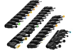 aceyoon Bloc Alimentation Universel, Lot de 38 Embouts pour Chargeur Adaptateur Secteur 5.5 x 2.1mm DC Barrel Jack Convertisseur de Prise Alimentation Compatible avec Ordinateur Portable, etc