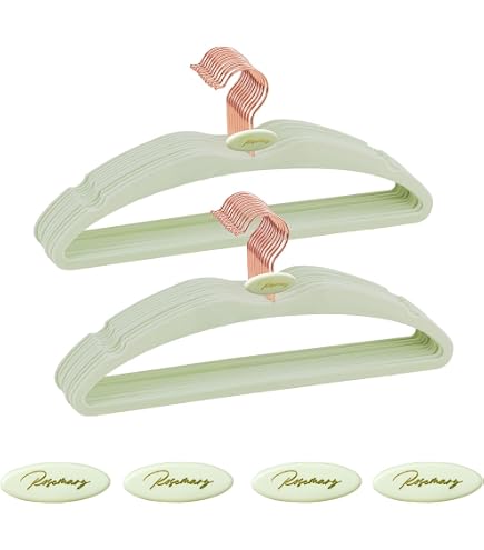 20 Grucce Appendini In Velluto Antiscivolo, Sottili E Impilabili Con Gancio Girevole 360° - Beige