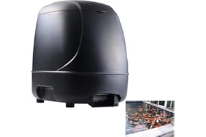 xixibuy Alimentador Automático para Peces en Estanques, Dispensador de Comida, Comedero Automático (10L-No Adjunta Batería)