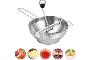 BEXDUG Manual Food Grinder,Food Mill Made of Stainless Steel,and Puree Maker,Home Made Jam,Suitable Indoor Outdoor Activity.