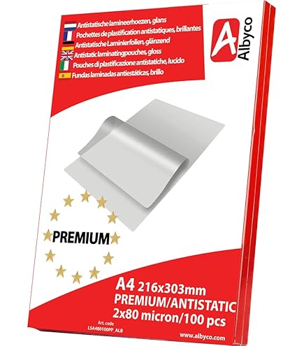 Ibico - Pochettes De Plastification A4 Autocollantes, 2x125 Microns, Lot De 100, Finition