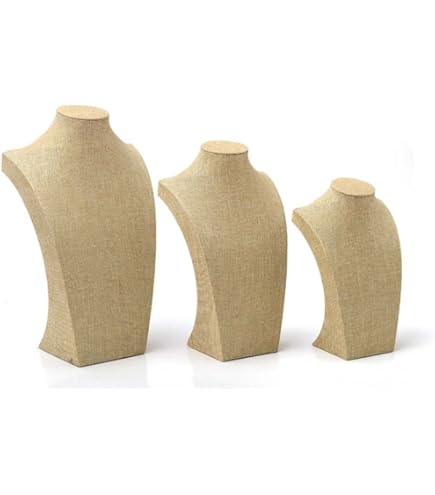 Kettenhalter Schmuckbüste Kunstleder In WEISS - Foto 7