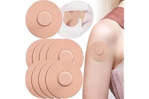 LVOZIZE 10 Unidades Parches Sensor Freestyle Libre, Impermeable Parches CGM Flexibles Sin Pegamento en Centro, Protector de Sensor Parches para Freestyle Libre 1 2 & 3