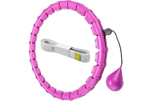 Pterygoid Smart Hula Ring Hoop,Weighted Hoola-Hoops 24 Detachable Knots With Auto-Spinning,Weight Loss Abdomen Fitness Massage with Ball for Adults and Kids Exercising