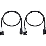 Duttek 5 polige Motherboard Header Buchse auf Micro USB Stecker Adapter, Dupont Verlängerungskabel (5 polig/Micro USB) 50 cm 