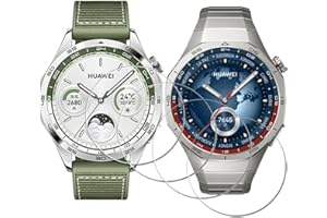 iDaPro Protection Ecran pour HUAWEI Watch GT 5 Pro GT5 GT 4 GT4 46mm Verre Trempé, Films Protecteur Montre Installation Facile Anti-rayures et Sans Bulles- Lot de 4