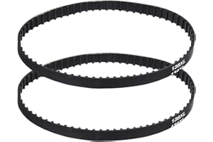 PATIKIL 2pcs 136XL Rubber Timing Belt 68 Teeth 10mm Width 5.08mm Pitch Synchronous Closed Loop Geared Drive Belt Black for Industrial