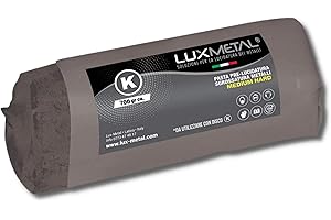 Lux Metal Pasta Abrasiva Pulidora Negra Medium Hard 700 gr para Pre Pulido de Aluminio. Cera para Pulir Acero Inoxidable, Metales, para eliminar arañazos, óxido y pulir latón, hierro, cobre y bronce.