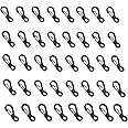 Yidootwo 40 PCS Mini Carabiner Black SF Carabiner Clips SF Tiny Carabiner Set Spring Snap Clip Hooks Spring Snap Keyring Hooks for Camping Travel Hiking Outdoor