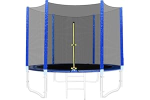 LIFERUN Red de repuesto para cama elástica, diámetro 244/305/306 cm, red de seguridad resistente a los rayos UV, red de protección redonda para cama elástica de jardín, apto para 6 u 8 barras