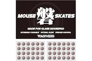 TALONGAMES 48 Dot Mouse Skates Universal for Glass Mousepads, 6mm, High Durability, Lasting Performance, Low Noise, Curved Edge, Speed & Control