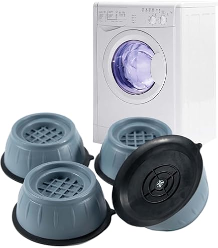 4 Pcs Piedini Antivibrazione Lavatrice, Gomma, Femmina-femmina Universali Per Asciugatrice