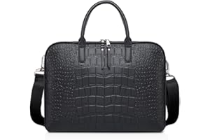 NICOLE & DORIS Sac à Bandoulière 14 Pouces Sac d'ordinateur en Cuir PU Sac à Main Business Porte-Documents Homme Sacoche d'ordinateur Portable Sac Cabas