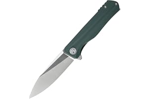 Petrified fish PF818 Cuchillo Plegable 3,54 inch Cuchilla de satén de acero D2 G10 Mango EDC cuchillo de bolsillo (Green Satin)
