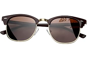 KANASTAL Alta Protección Gafas de Sol Polarizadas Hombre y Mujer Vintage Clasicas Medio Marco UV400 para Conducir Viajar Correr