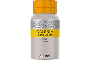‎WINSOR & NEWTON Winsor & Newton 2150438 Galeria Acrylfarbe, hohe Pigmentierung, lichtecht, buttrige Konsistenz, 500 ml Topf - Umbra Hell