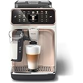 Philips 5500 Series LatteGo Fully Automatic Espresso Machine 20 Hot and Cold Drinks, Color Touch Screen, White Roze Color