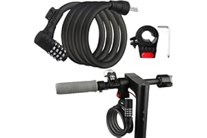 FXINRUIA Lucchetto a combinazione per bicicletta e scooter, compatibile con Xiaomi M365/Pro2/Max/Ninebot/F/GXL Essential Scooter/bicicletta/motore 1,2 m/12 mm, anti-furto, ideale Schloss12, cavo in acciaio