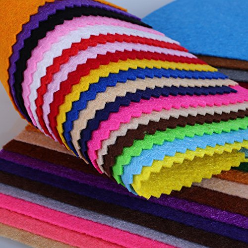 SOLEDI Filzplatten Bastelfilz Filz-Blätter (41 Farbe-15cm*15cm) - 3