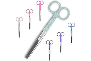 IPS MEDICAL TRAINING Forbici da infermiere dritte, colorate, Per professionisti e studenti, Punta arrotondata e acciaio inossidabile, Speciale per bendaggi, Regalo per infermieri, Accessori per infermieri (Margaritas)