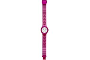 HIP HOP, Collezione Sensoriality, Orologio Donna, Cinturino in Silicone Regolabile, Quadrante Bianco, Pratica Chiusura, Cassa 32 mm, Movimento Solo Tempo, Resistente all'Acqua, Arancione