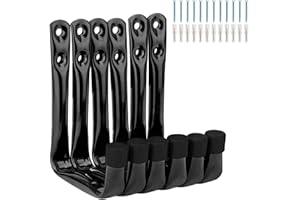 KATLKIU Set di 6 ganci da parete, ganci da garage a J per carichi pesanti, capacità di carico 15 kg, adatti per organizzare oggetti pesanti, utensili, biciclette, ecc., dimensioni 11,8 x 9 cm
