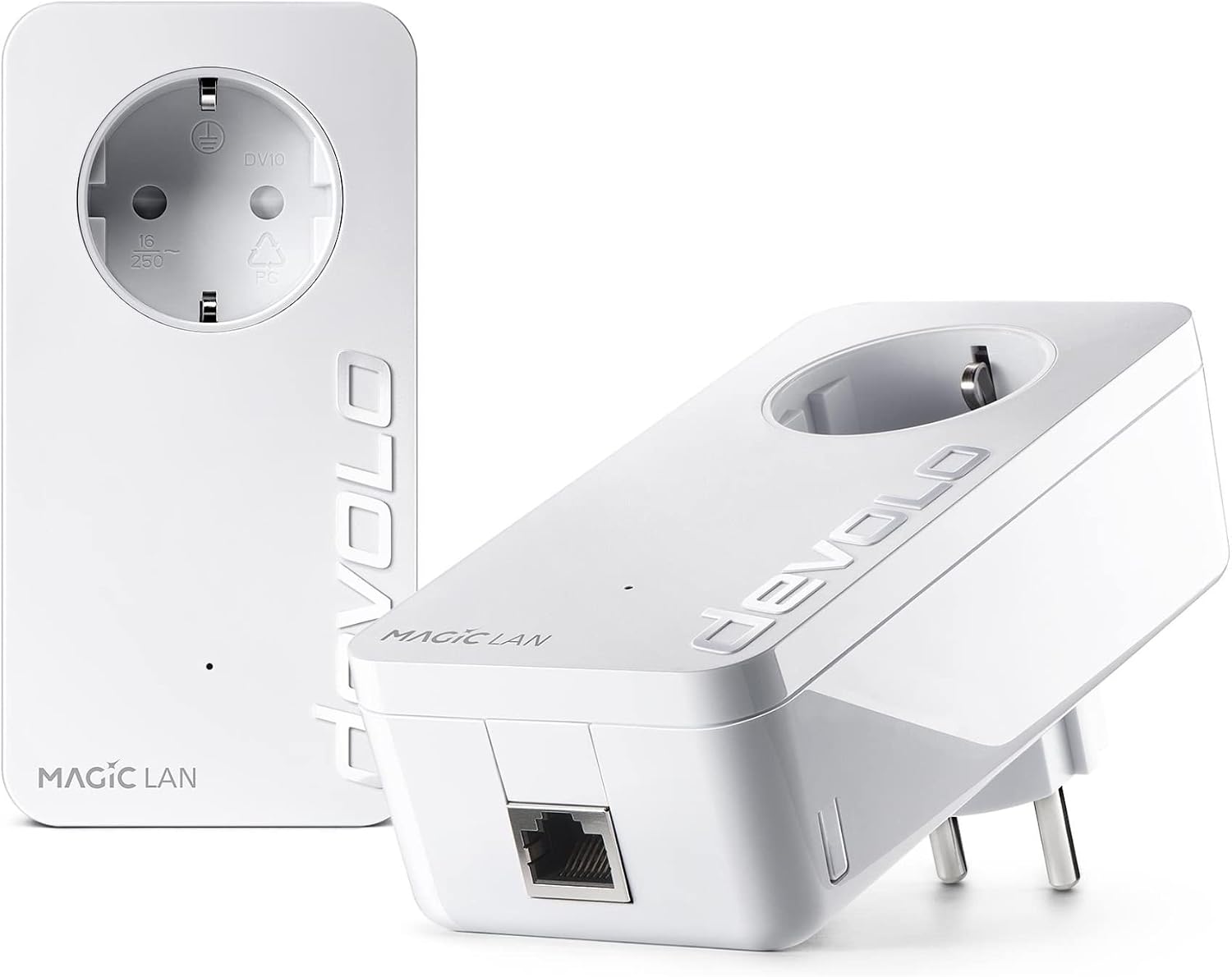 devolo Magic 2 LAN Starter Kit, Adaptador LAN Powerline, hasta 2.400 Mbps, 1x conexión Gigabit LAN, Ideal para Juegos, Blanco
