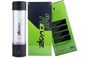 2VABU Bouteille d’Eau Hydrogénée avec Technologie SPE et PEM, Générateur d’Hydrogène Jusqu’à 3000 PPB, Base Adaptable, Tuyau Nasal, Portable pour Bureau et Salle de Sport, 280 ml (Molecular Pro)