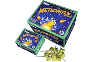 vama Funke Riesen Meteoriten Kaliber C Crackling Sterne XXL mit Lauten Silberfunken Knattersterne Knallblitze Silvester Feuerwerk Jugendfrei