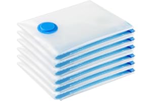 CIOKIT Vacuum Storage Bags for Clothes - Jumbo 6 Pack 100 X 80cm Reusable Clothes Storage Bags Vacuum Sealer Bags with Double Zip Seal Travel Space Saver Bags for Duvets, Bedding, Quilts, Pillows