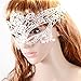Produktbild WINOMO Frauen Cosplay Sexy Augen Schleier Spitze Augenmaske für Halloween /Christmas/Maskerade /Costume Party (weiß)