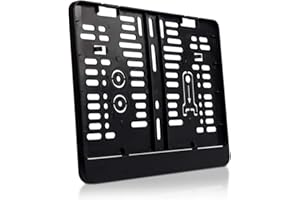 ‎SCHILDEVO Kennzeichenhalter | 280 x 200 mm | SCHWARZ | zweizeilig | Motorrad | Roller Quad Anhänger LKW SUV | DHL-Versand